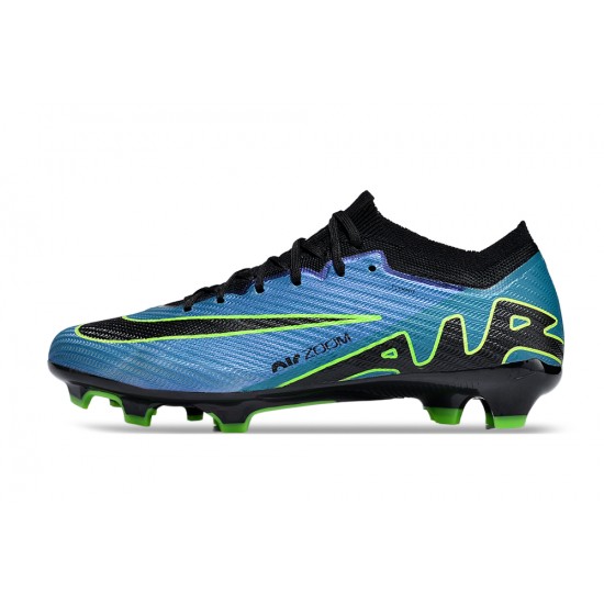 Nike Air Zoom Mercurial Vapor 15 Elite FG Low Football Boots Blue Black Green For Men/Women