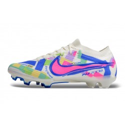 Nike Air Zoom Mercurial Vapor 15 Elite FG Low Football Boots Blue Pink White For Men/Women