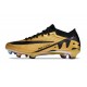 Nike Air Zoom Mercurial Vapor 15 Elite FG Low Football Boots Gold Black For Men/Women