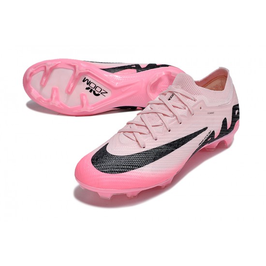 Nike Air Zoom Mercurial Vapor 15 Elite FG Low Football Boots Pink Black For Men/Women