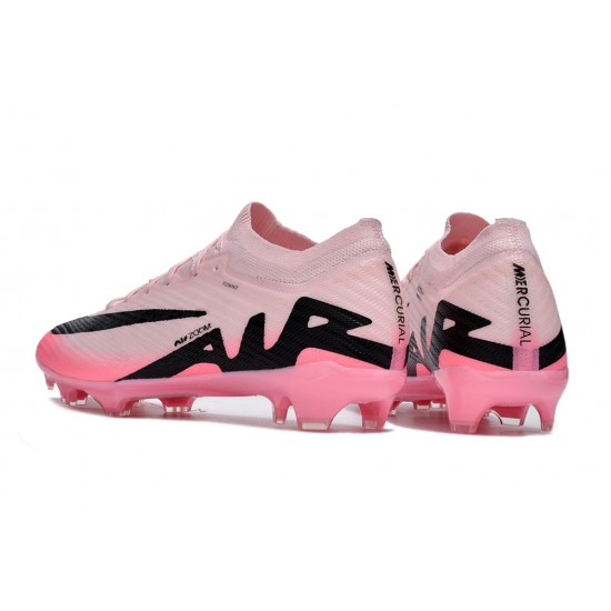 Nike Air Zoom Mercurial Vapor 15 Elite FG Low Football Boots Pink Black For Men/Women