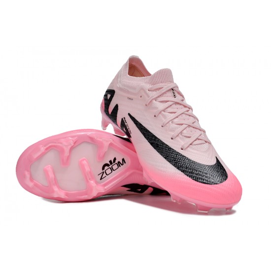 Nike Air Zoom Mercurial Vapor 15 Elite FG Low Football Boots Pink Black For Men/Women