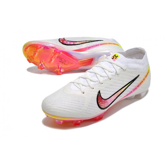 Nike Air Zoom Mercurial Vapor 15 Elite FG Low Football Boots White Peach For Men/Women