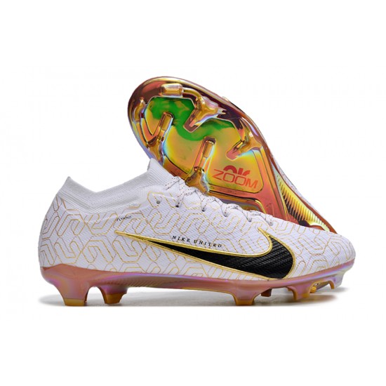 Nike Air Zoom Mercurial Vapor 15 Elite FG Low Football Boots White Yellow For Men/Women