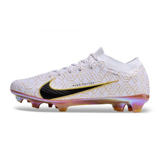 Nike Air Zoom Mercurial Vapor 15 Elite FG Low Football Boots White Yellow For Men/Women