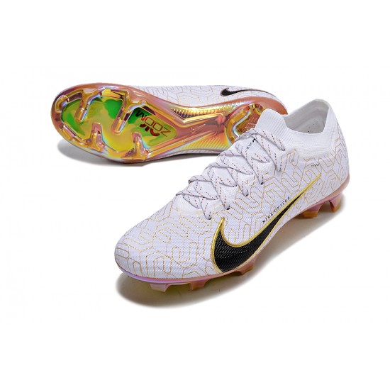 Nike Air Zoom Mercurial Vapor 15 Elite FG Low Football Boots White Yellow For Men/Women