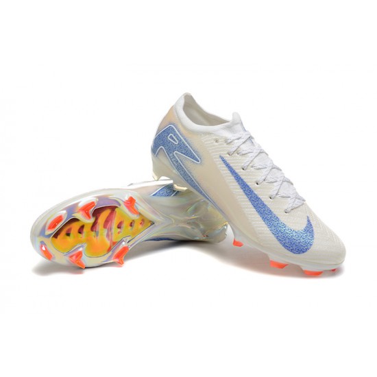 Nike Air Zoom Mercurial Vapor 16 Elite FG Low Yellow White Blue Football Boots For Men