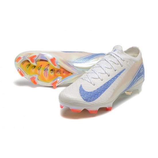 Nike Air Zoom Mercurial Vapor 16 Elite FG Low Yellow White Blue Football Boots For Men