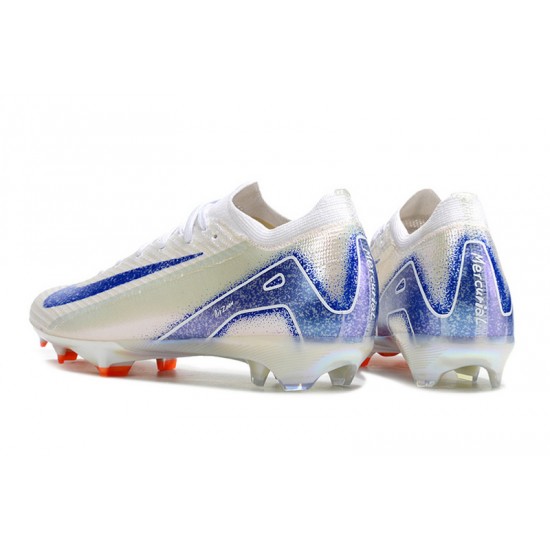 Nike Air Zoom Mercurial Vapor 16 Elite FG White Blue Low Football Boots For Women And Men