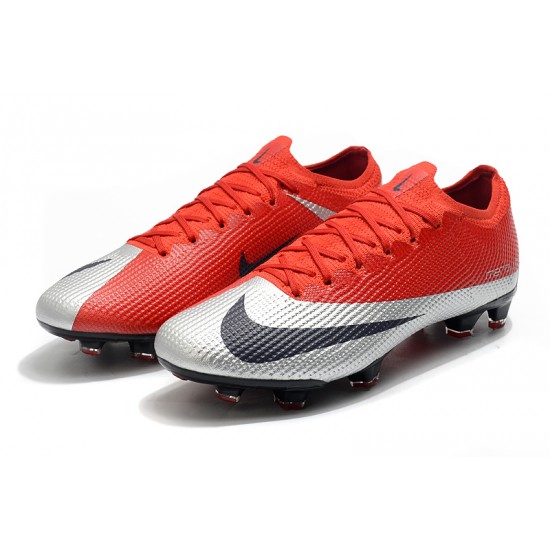 Nike Mercurial Vapor 13 Elite FG Deep Red Silver Black Football Boots