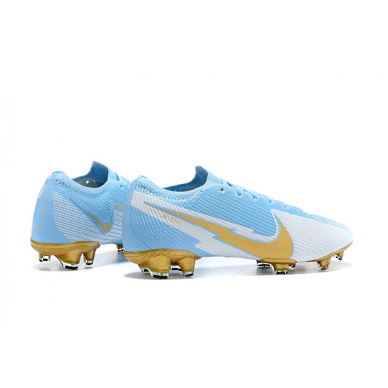 Nike Mercurial Vapor 13 Elite FG Ltblue Gold Silver Football Boots