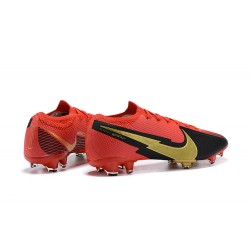 Nike Mercurial Vapor 13 Elite FG Red Black Gold Football Boots