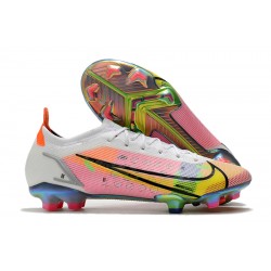 Nike Vapor 14 Elite FG Low Mens Womens White Yellow Black Orange Football Boots