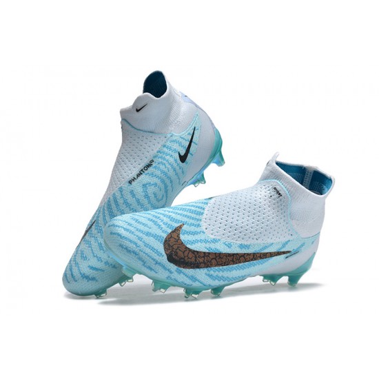 Women/Men Nike Phantom GX Elite FG High top Blue Football Boots