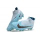 Women/Men Nike Phantom GX Elite FG High top Blue Football Boots