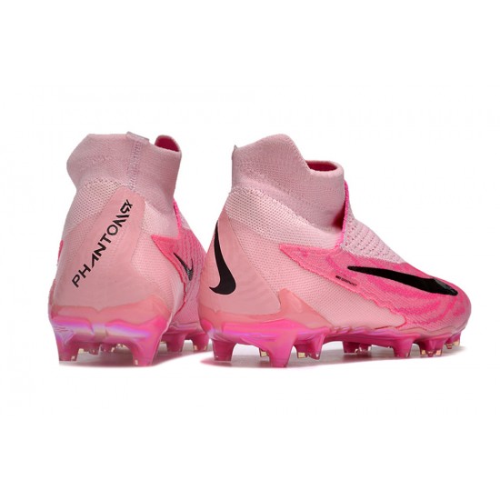 Women/Men Nike Phantom GX Elite FG High top Pink Football Boots