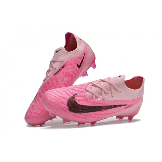 Women/Men Nike Phantom GX Elite FG Pink Black Football Boots