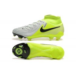 Nike Phantom Luna Elite FG High top Chartreuse Grey Football Boots