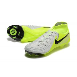 Nike Phantom Luna Elite FG High top Chartreuse Grey Football Boots