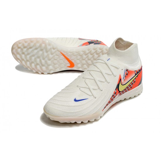 Nike Phantom Luna Elite TF High top White Yellow Men's Football Boots