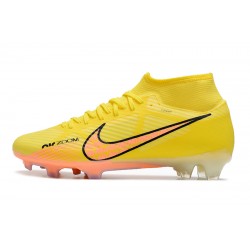 Nike Air Zoom Mercurial Superfly IX Academy High FG Yellow Black Football Boots 