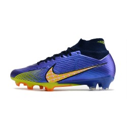 Nike Air Zoom Mercurial Superfly IX Elite FG High Yellow Blue Black Football Boots 