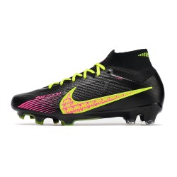 Nike Air Zoom Mercurial Superfly IX Elite High FG Black Yellow Pink Football Boots 