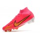 Nike Air Zoom Mercurial Superfly IX Elite High FG Pink Gold Black Football Boots 