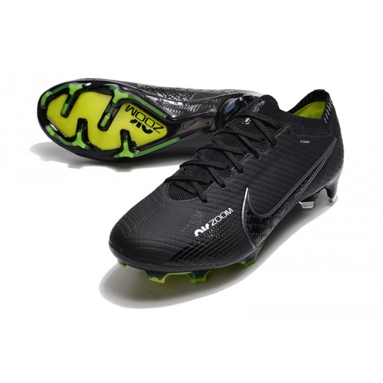 Nike Air Zoom Mercurial Vapor XV Elite FG Black Green Football Boots 