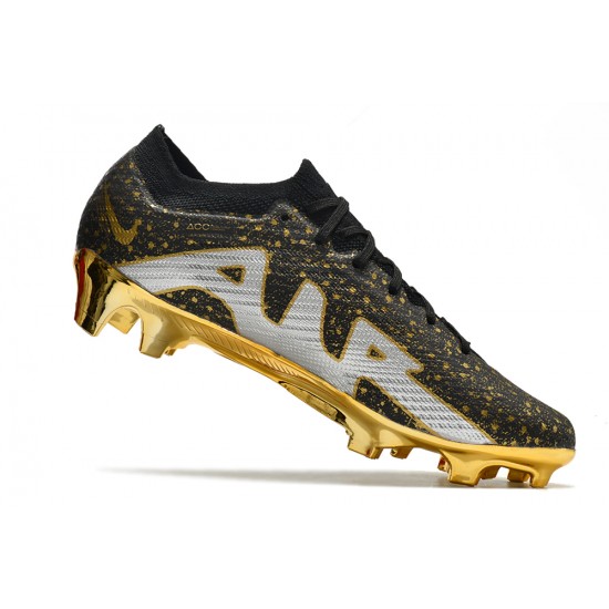 Nike Air Zoom Mercurial Vapor XV Elite FG Gold Black Football Boots 