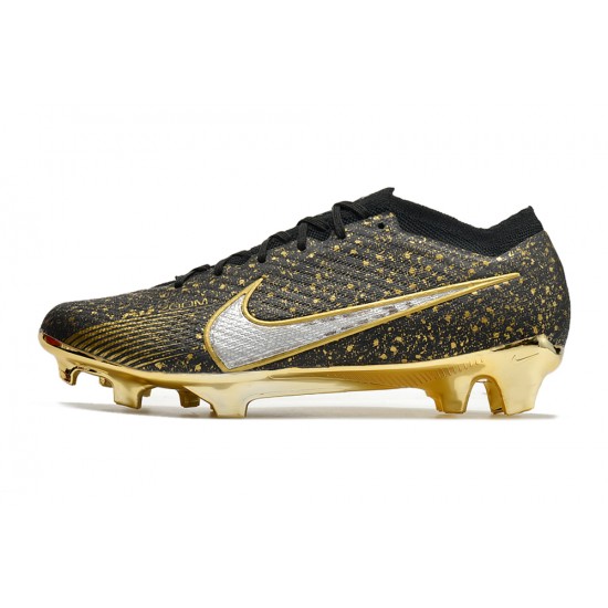 Nike Air Zoom Mercurial Vapor XV Elite FG Gold Black Football Boots 