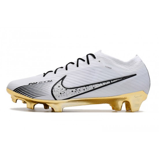 Nike Air Zoom Mercurial Vapor XV Elite FG Gold Black White Football Boots 