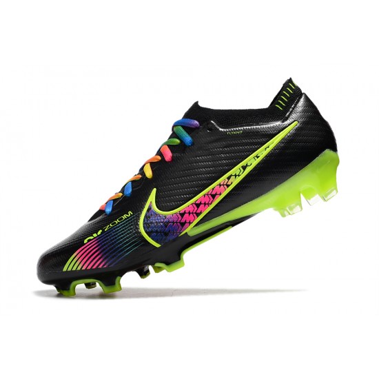 Nike Air Zoom Mercurial Vapor XV Elite Low FG Pink Black Green Football Boots 