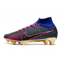 Nike Air Zoom Mercurial Vapor XV MDS Elite FG Black Pink Blue Gold Football Boots 