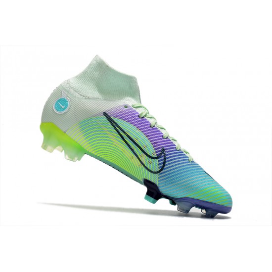 Nike Mercurial Dream Speed Superfly 8 Elite FG Green Purple Yellow Football Boots 