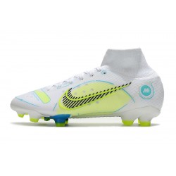 Nike Mercurial Superfly 8 Elite High FG Yellow Green White Football Boots 