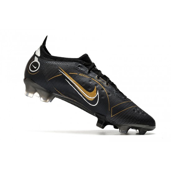 Nike Mercurial Vapor XIV Elite FG Black Gold White Football Boots 