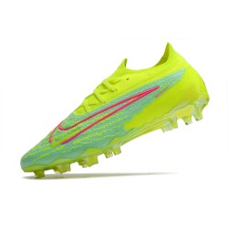 Nike Phantom GX Elite FG Yellow Green Low Football Boots 