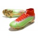 Nike Superfly 8 Elite FG Green Red Gold Football Boots 