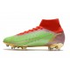 Nike Superfly 8 Elite FG Green Red Gold Football Boots 