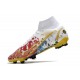 Nike Superfly 8 Elite FG White Black Yellow Red Football Boots 