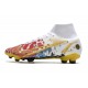 Nike Superfly 8 Elite FG White Black Yellow Red Football Boots 