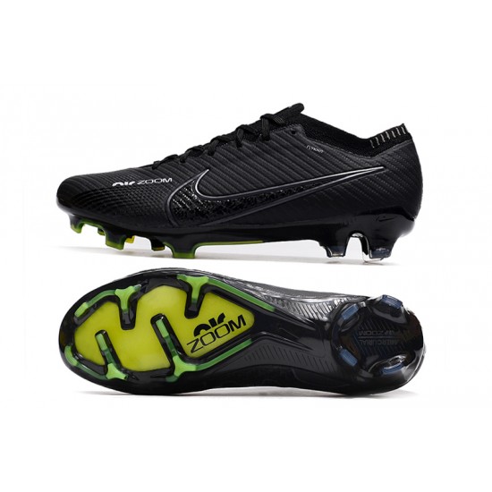 Nike Air Zoom Mercurial Vapor XV Elite FG Black Green Football Boots 