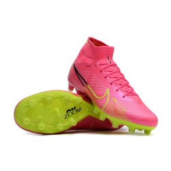 Nike Air Zoom Mercurial Superfly IX Elite AG High Green Pink Women/Men Football Boots