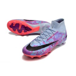 Nike Air Zoom Mercurial Superfly IX Elite AG High Purple Grey Women/Men Football Boots