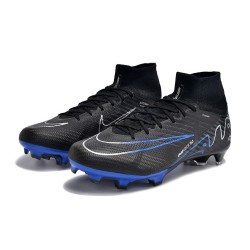 Nike Air Zoom Mercurial Superfly IX Elite FG High Black Dark Blue Women/Men Football Boots