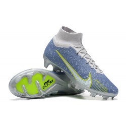 Nike Air Zoom Mercurial Superfly IX Elite FG High Blue Grey Women/Men Football Boots