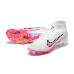 Nike Air Zoom Mercurial Superfly IX Elite FG High Pink White Women/Men Football Boots