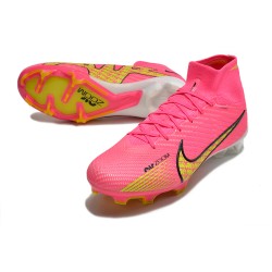 Nike Air Zoom Mercurial Superfly IX Elite FG High Pink Yellow Women/Men Football Boots