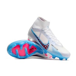 Nike Air Zoom Mercurial Superfly IX Elite FG High White Blue Pink Women/Men Football Boots